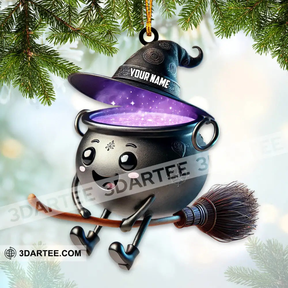 Custom Name Witch Ornament Christmas Gift 3.54’’ / 1