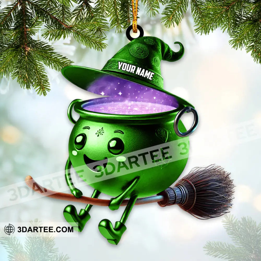 Custom Name Witch Ornament Christmas Gift
