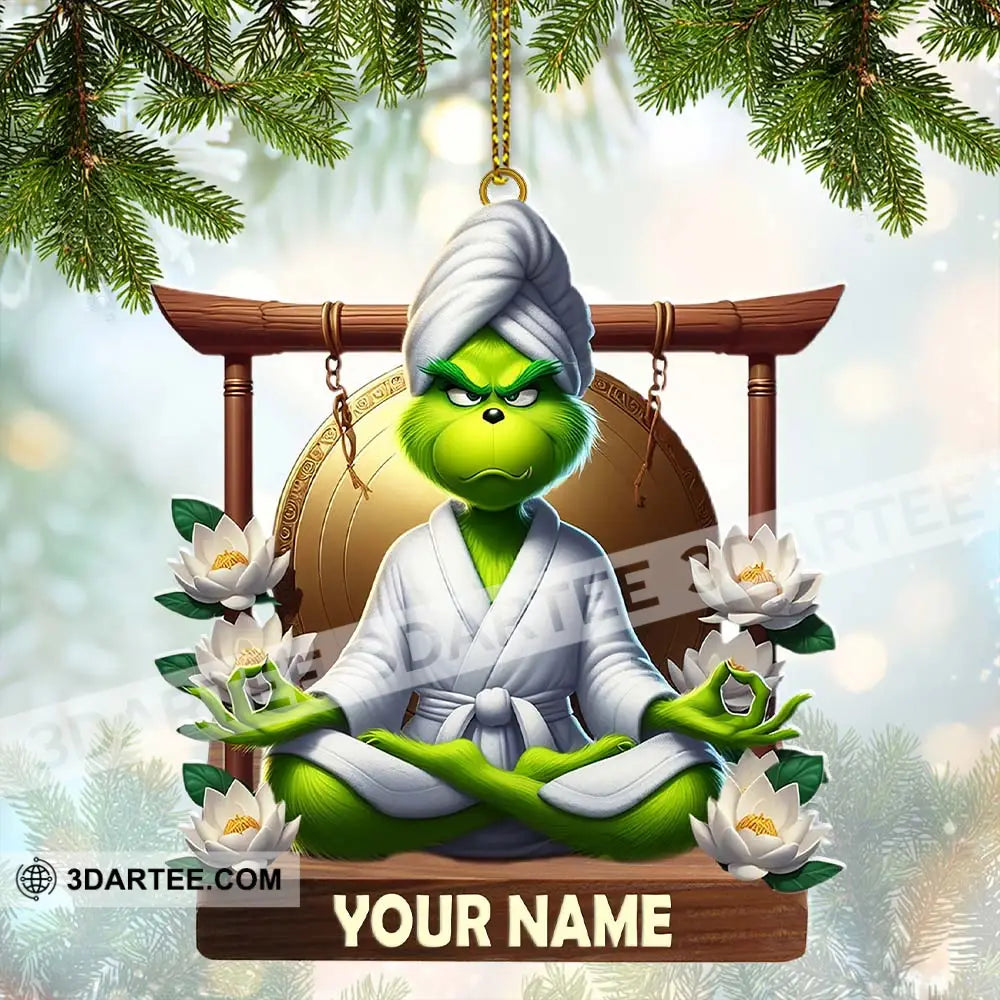 Custom Name Yoga Ornament Christmas Decor 3.54’’ / 1