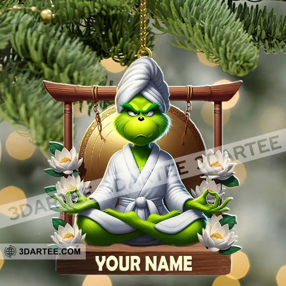 Custom Name Yoga Ornament Christmas Decor