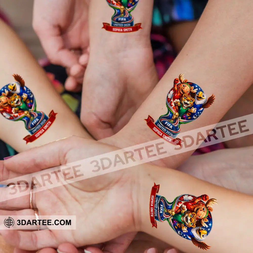 World Cup 2026 Custom Temporary Tattoo Personalized Tattoo Fake Tattoo - Temporary Tattoo