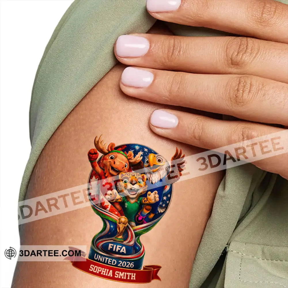 World Cup 2026 Custom Temporary Tattoo Personalized Tattoo Fake Tattoo - Temporary Tattoo
