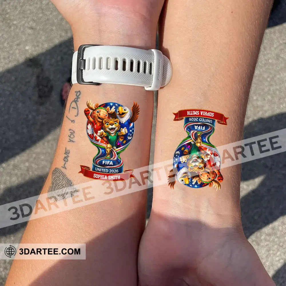 World Cup 2026 Custom Temporary Tattoo Personalized Tattoo Fake Tattoo - Temporary Tattoo