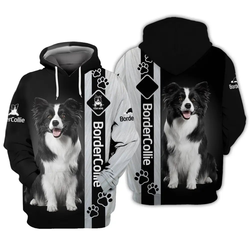 Custom Unisex Shirt Border Collie T-Shirt For Pet Lovers Hoodie / S