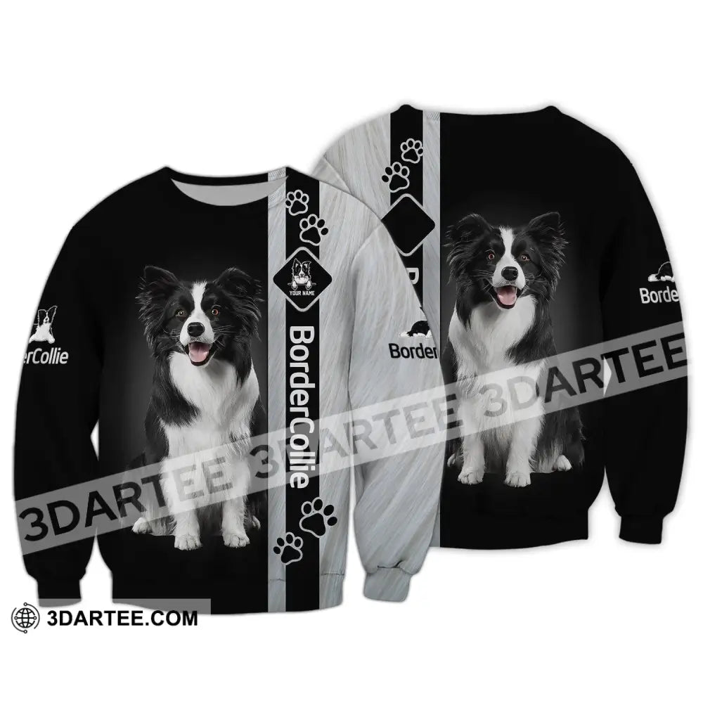 Custom Unisex Shirt Border Collie T-Shirt For Pet Lovers Long Sleeve / S