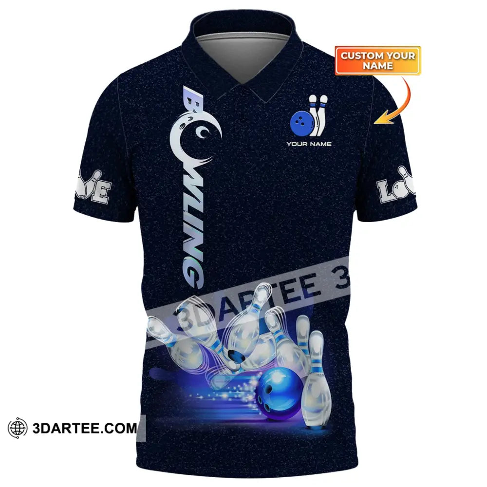 Custom Unisex Shirt Bowling Polo T-Shirt For Lovers / S