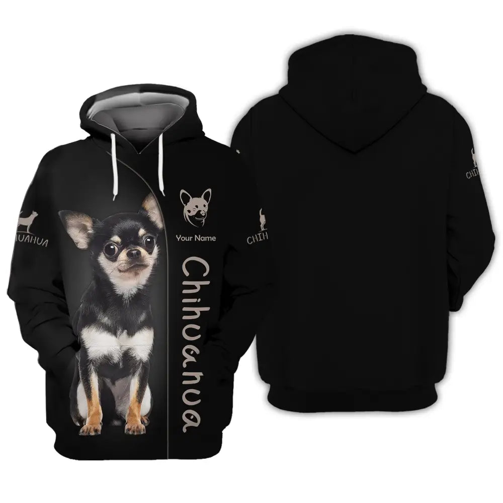 Custom Unisex Shirt Chihuahua T-Shirt For Pet Lovers Hoodie / S