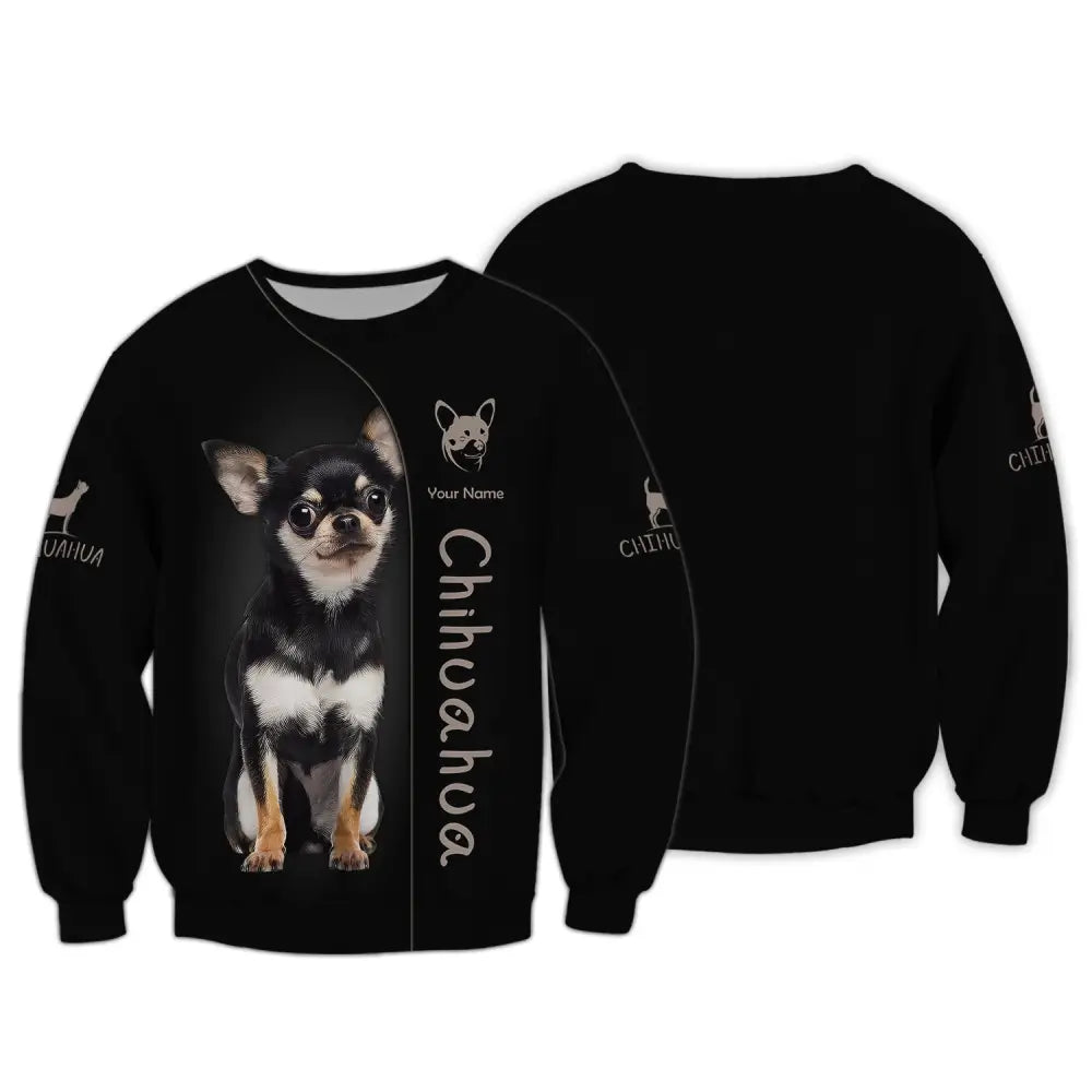 Custom Unisex Shirt Chihuahua T-Shirt For Pet Lovers Long Sleeve / S