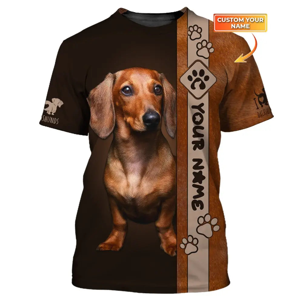 Custom Unisex Shirt Dachshund T-Shirt For Pet Lovers