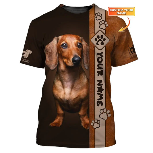 Custom Unisex Shirt Dachshund T-Shirt For Pet Lovers