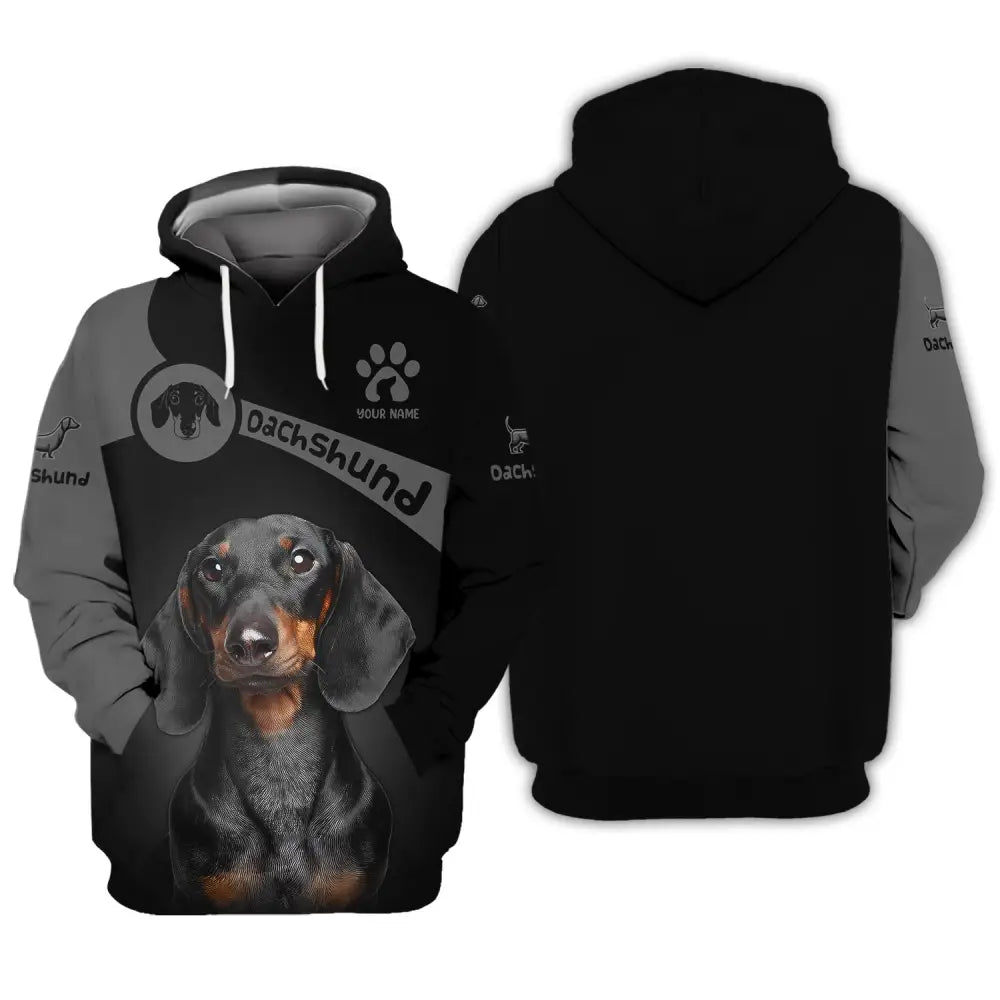 Custom Unisex Shirt Dachshund T-Shirt For Pet Lovers Hoodie / S