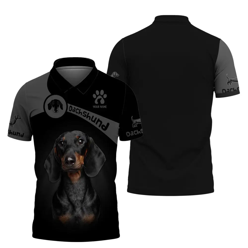 Custom Unisex Shirt Dachshund T-Shirt For Pet Lovers Polo / S