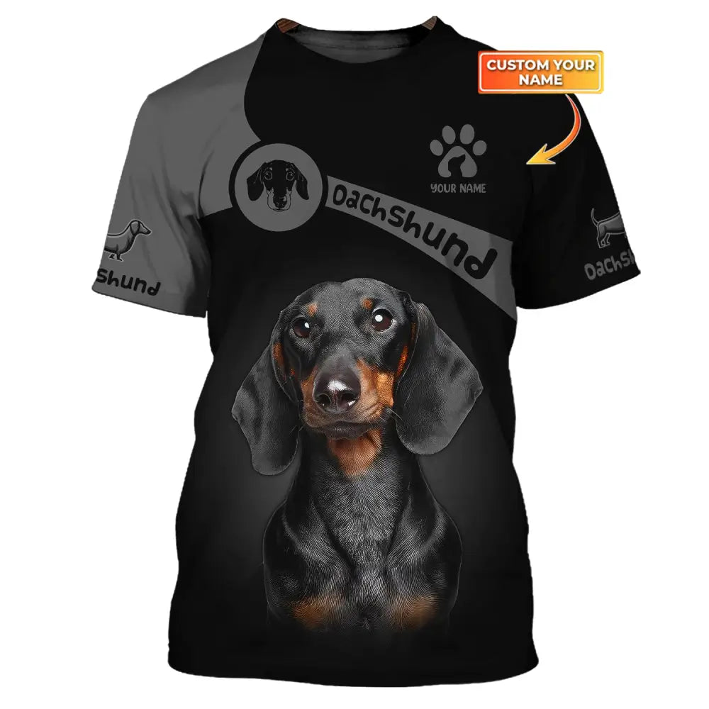 Custom Unisex Shirt Dachshund T-Shirt For Pet Lovers / S