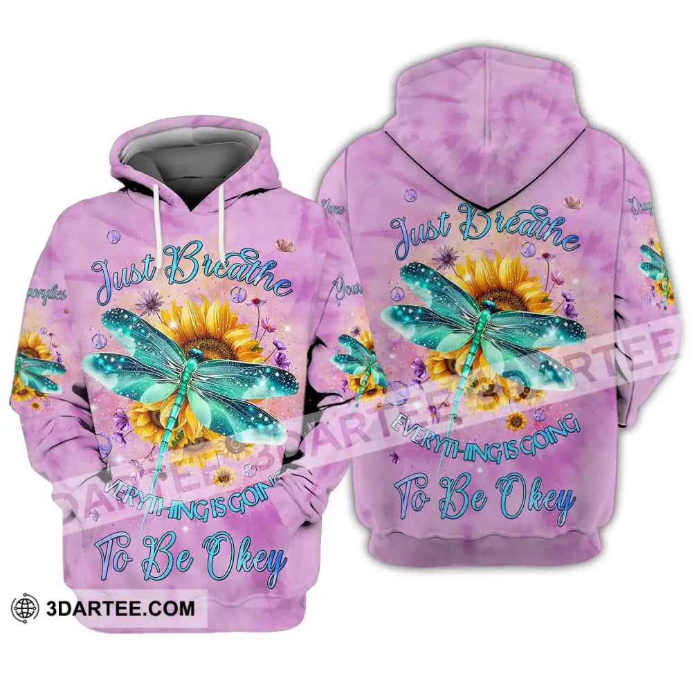 Custom Unisex Shirt Dragonflies Love And Peace In Loving Memory Apparel Hoodie / S T-Shirt