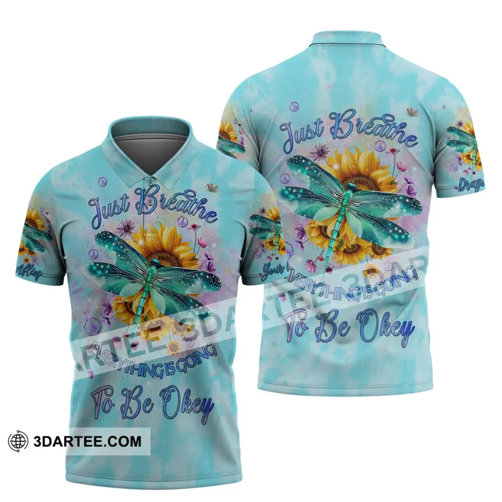 Custom Unisex Shirt Dragonflies Love And Peace In Loving Memory Apparel Polo / S T-Shirt