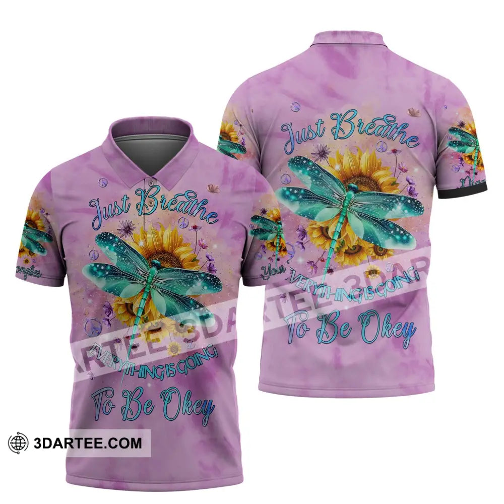Custom Unisex Shirt Dragonflies Love And Peace In Loving Memory Apparel Polo / S T-Shirt