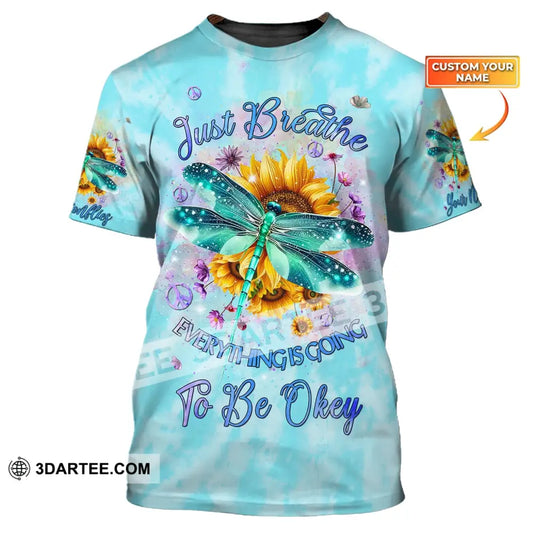 Custom Unisex Shirt Dragonflies Love And Peace In Loving Memory Apparel T-Shirt / S