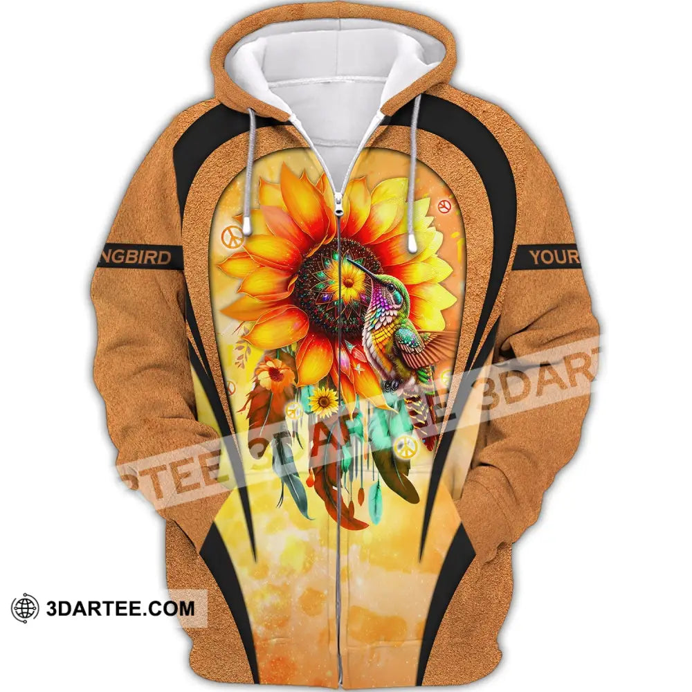 Custom Unisex Shirt Hippie Life Sunflower Whisper Words Of Wisdom Zipper Hoodie / S T-Shirt