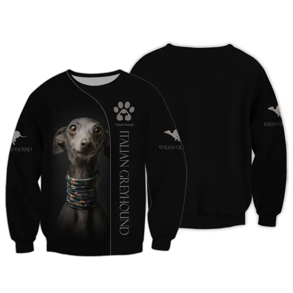 Custom Unisex Shirt Italian Greyhound T-Shirt For Pet Lovers Long Sleeve / S