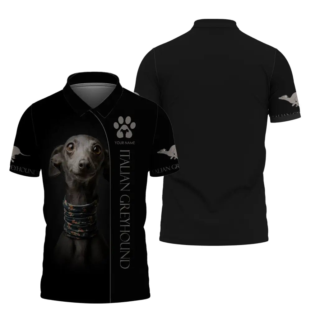 Custom Unisex Shirt Italian Greyhound T-Shirt For Pet Lovers Polo / S