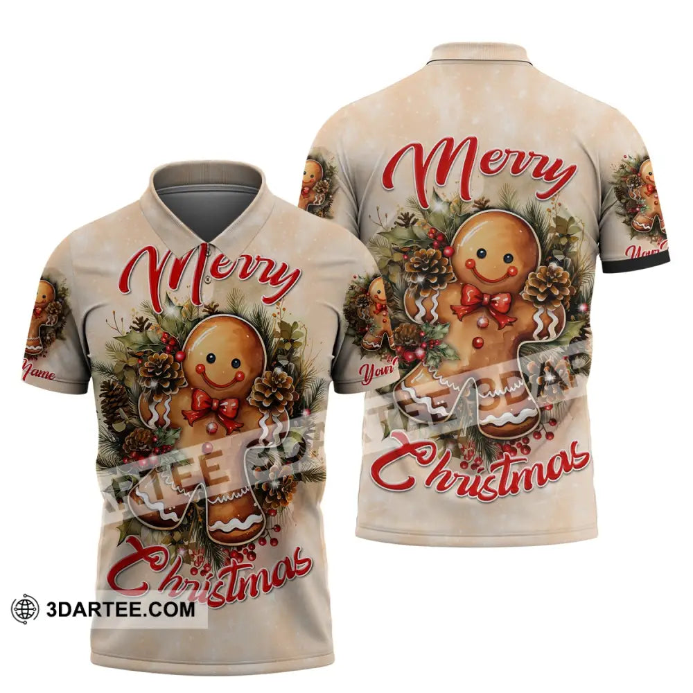 Custom Unisex Shirt Merry Christmas Ginger Hoodie For Polo / S T-Shirt