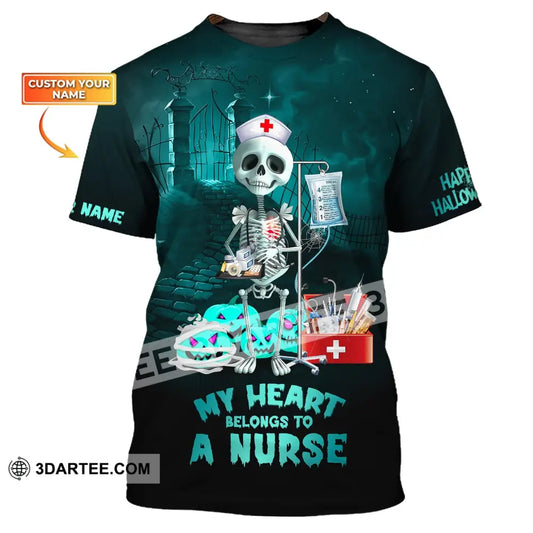 Custom Unisex Shirt Nurse Halloween T-Shirt Hoodie For / S