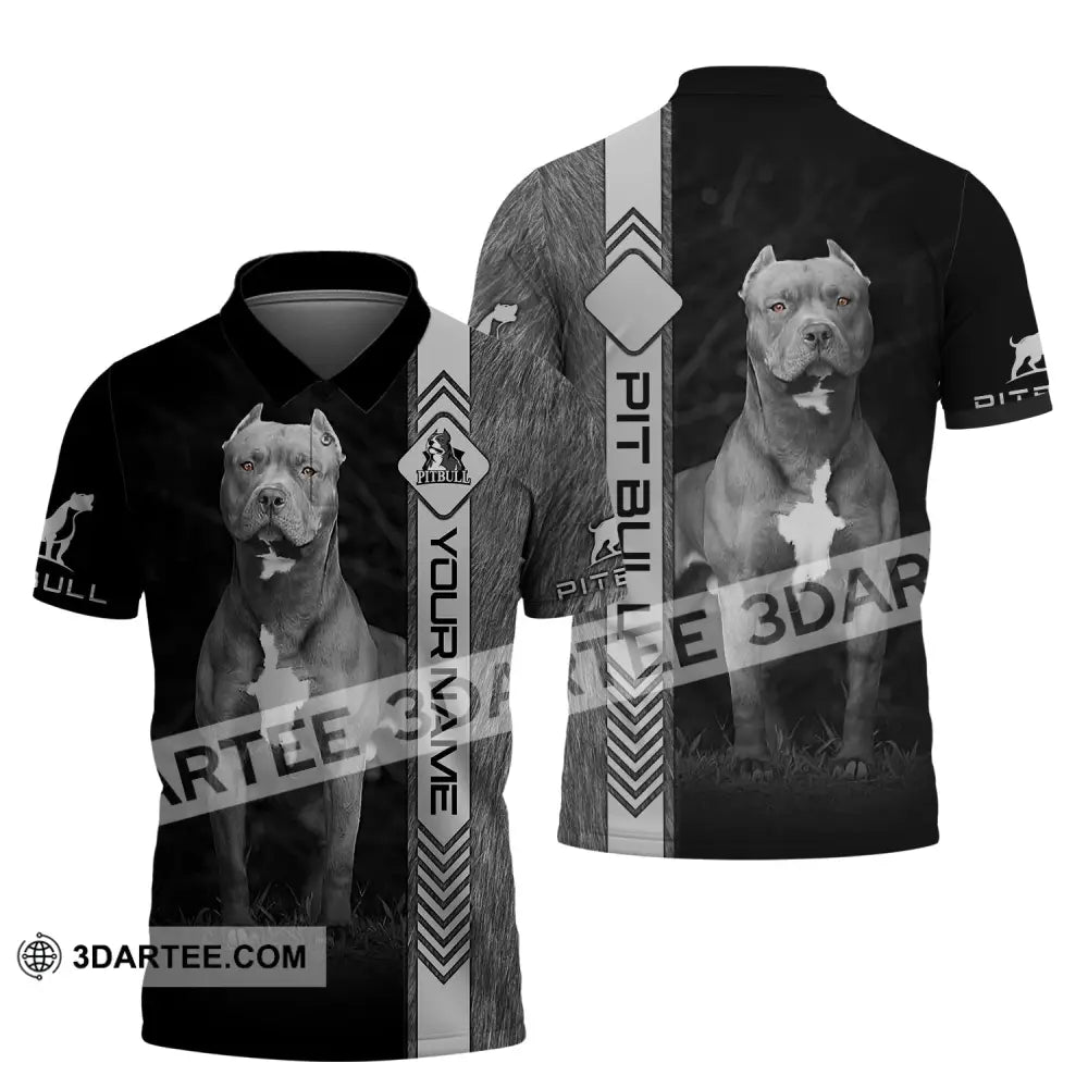 Custom Unisex Shirt Pit Bull T-Shirt For Pet Lovers Polo / S