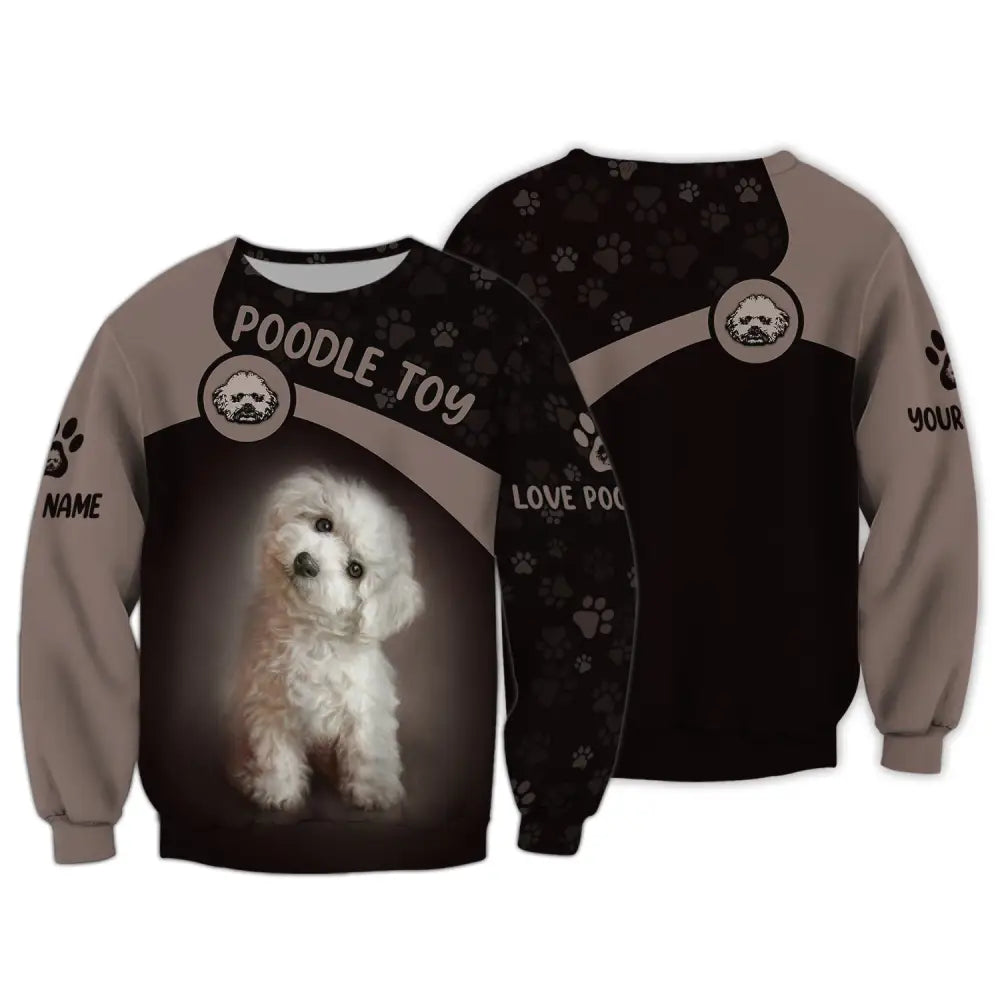 Custom Unisex Shirt Poodle Toy T-Shirt For Pet Lovers Long Sleeve / S