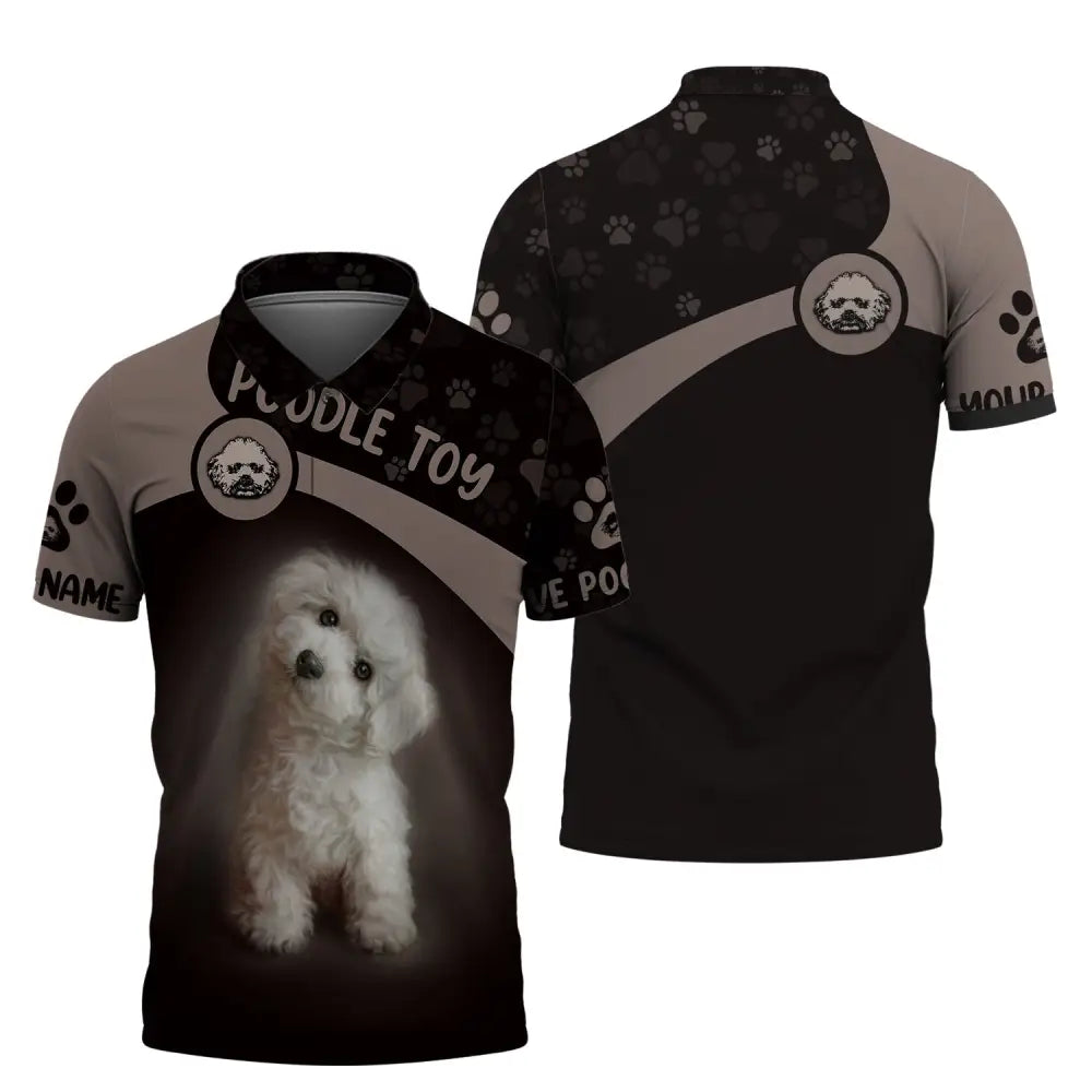 Custom Unisex Shirt Poodle Toy T-Shirt For Pet Lovers Polo / S