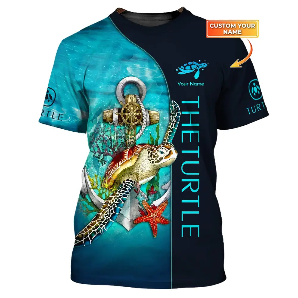 Custom Unisex Shirt Turtle Sea Animal T-Shirt For Lover / S
