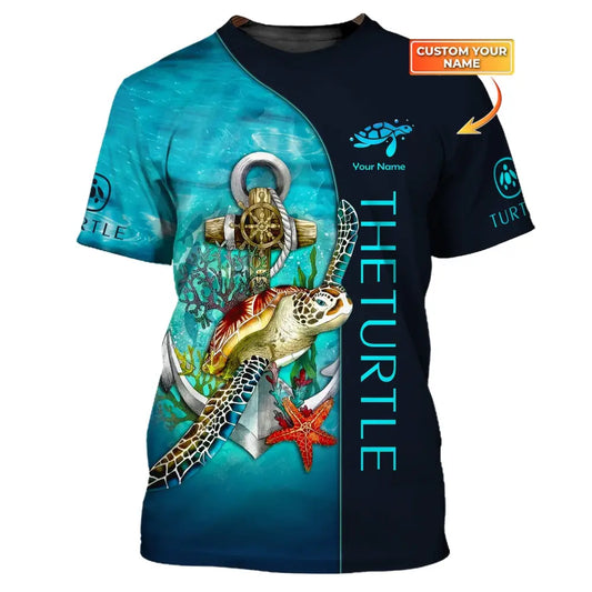 Custom Unisex Shirt Turtle Sea Animal T-Shirt For Lover / S
