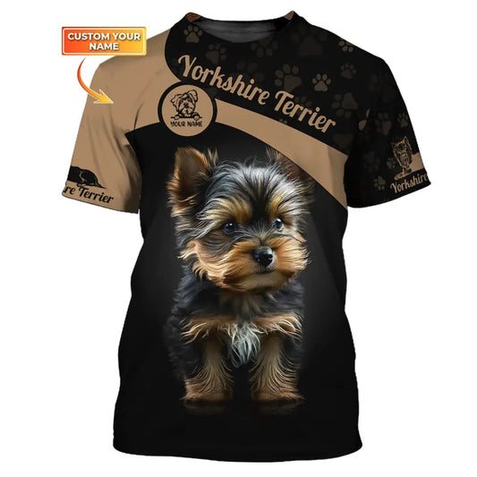 Custom Unisex Shirt Yorkshire Terrier T-Shirt For Pet Lovers