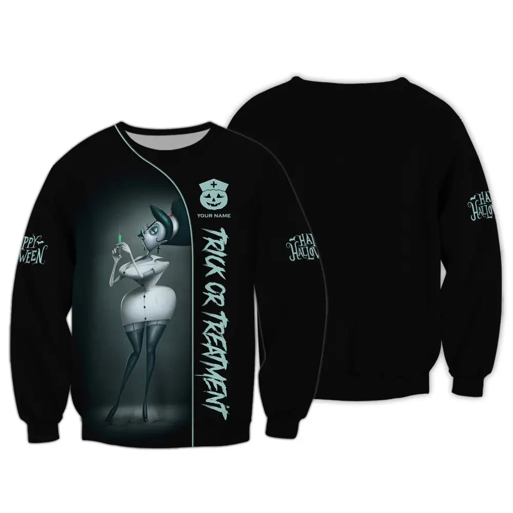 Custom Woman Shirt Nurse Halloween T-Shirt Hoodie For