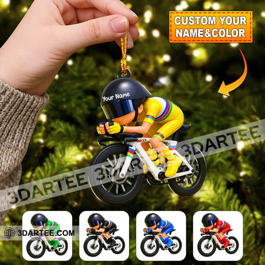 Cycling Home Decor Christmas Ornament Personalized Ornament - 3.54’’ / 1 Ornament - Ornament