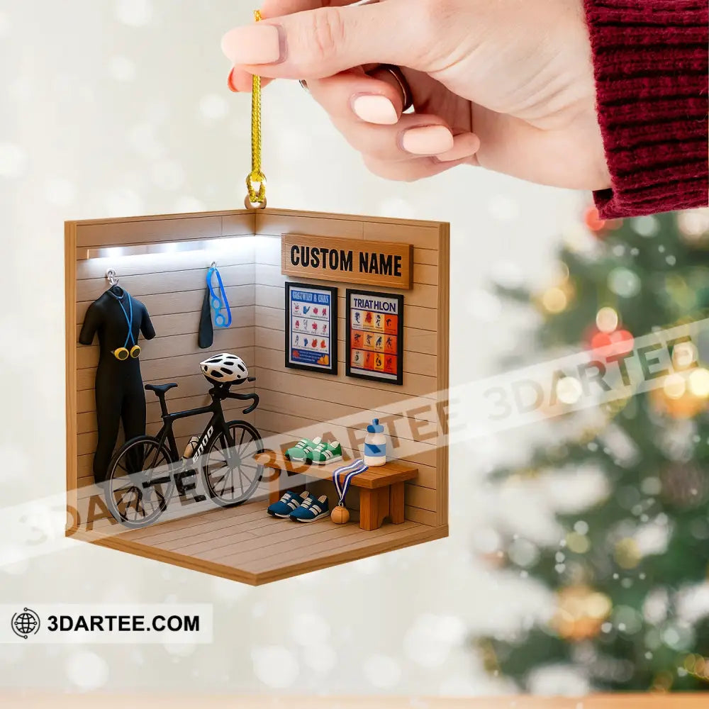 Cyclist Corner Home Decor Christmas Ornament Personalized Ornament Ornament