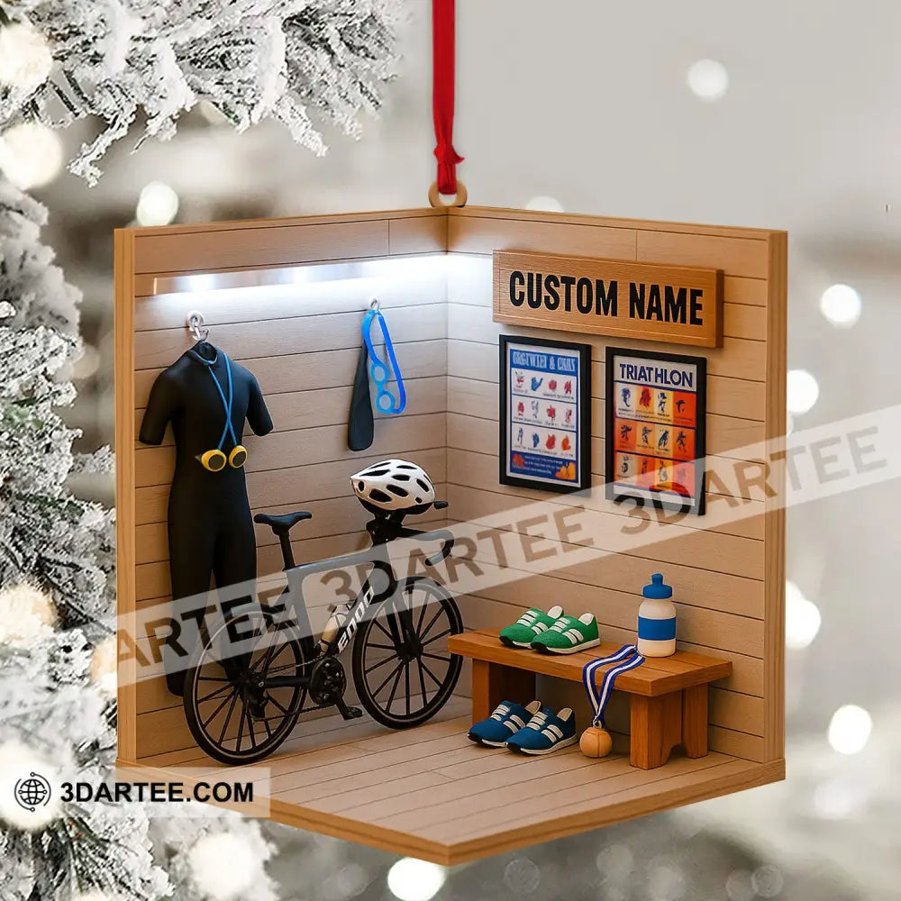 Cyclist Corner Home Decor Christmas Ornament Personalized Ornament Ornament