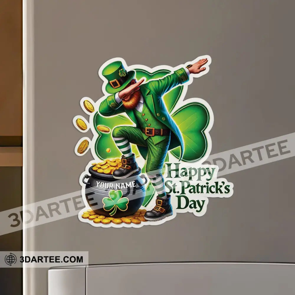 Dab Happy St.patrick’s Day Fridge Magnet - Personalized 3.54’’ / 1 Piece