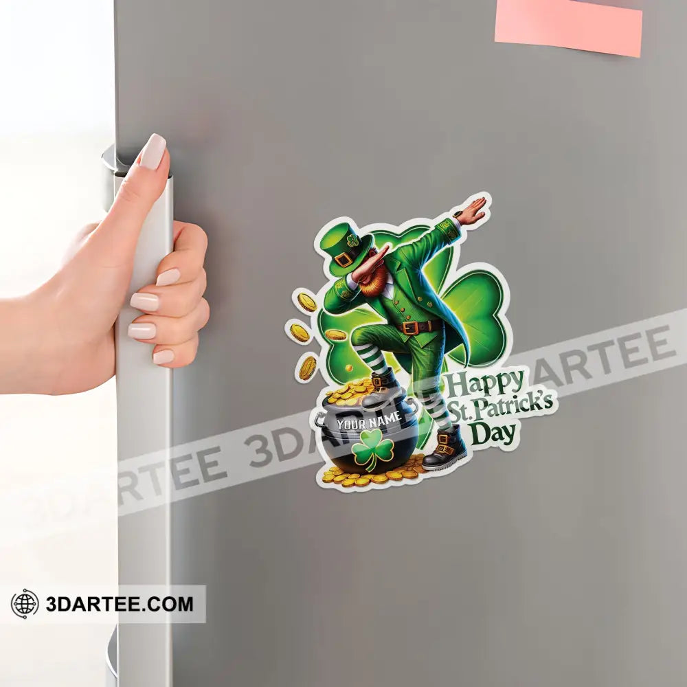 Dab Happy St.patrick’s Day Fridge Magnet - Personalized