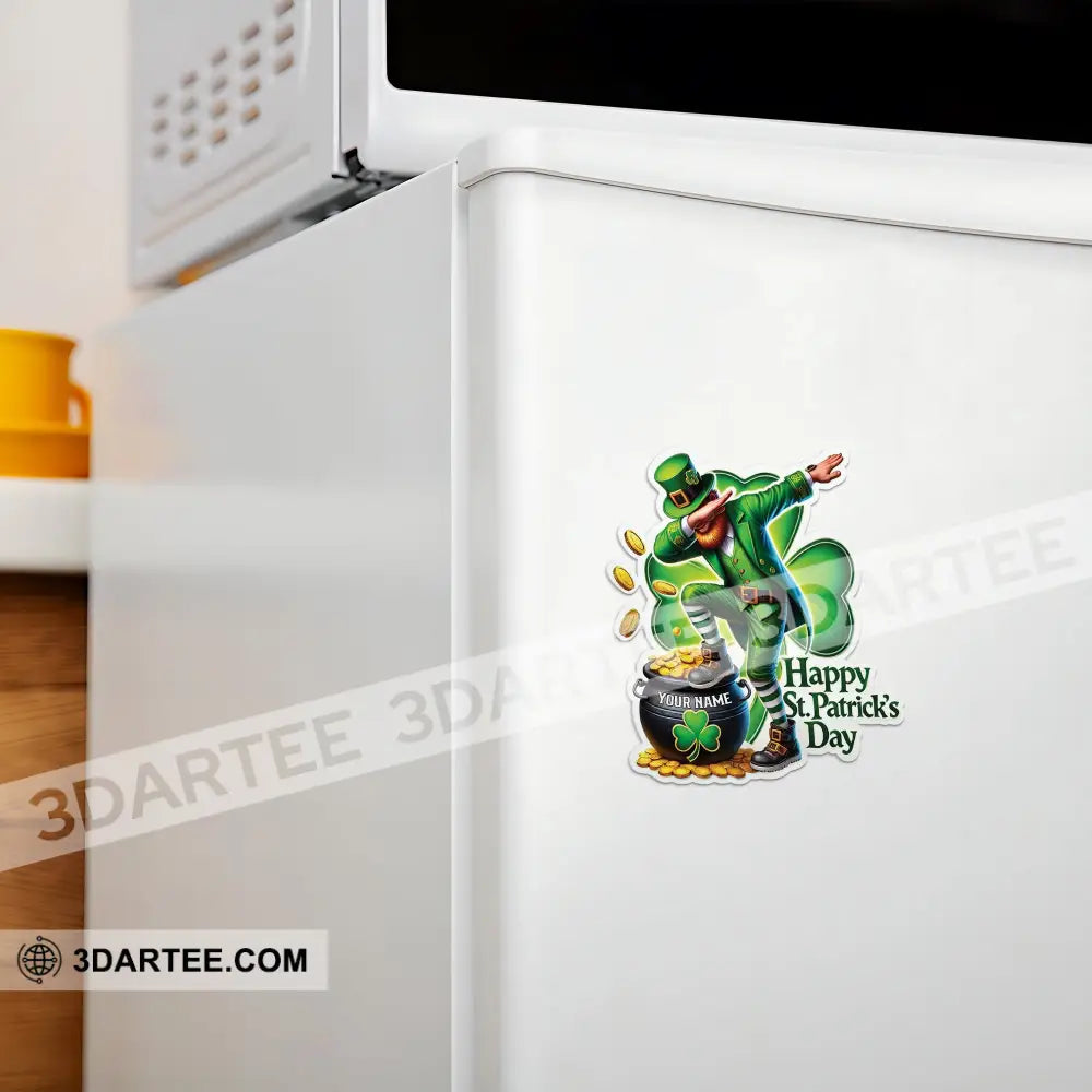 Dab Happy St.patrick’s Day Fridge Magnet - Personalized