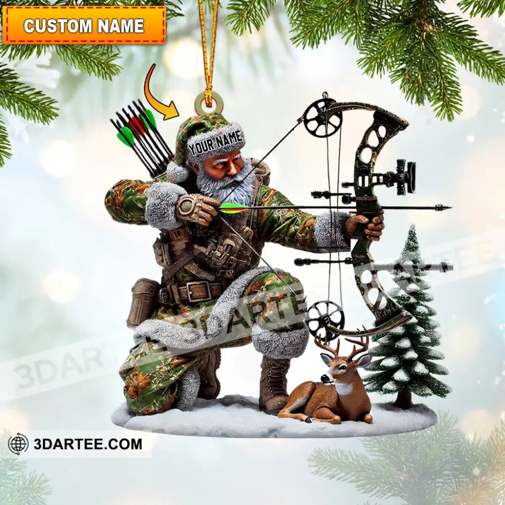 Deer Hunter Christmas Ornament Personalized Ornament 3.54’’ / 1 Ornament Ornament