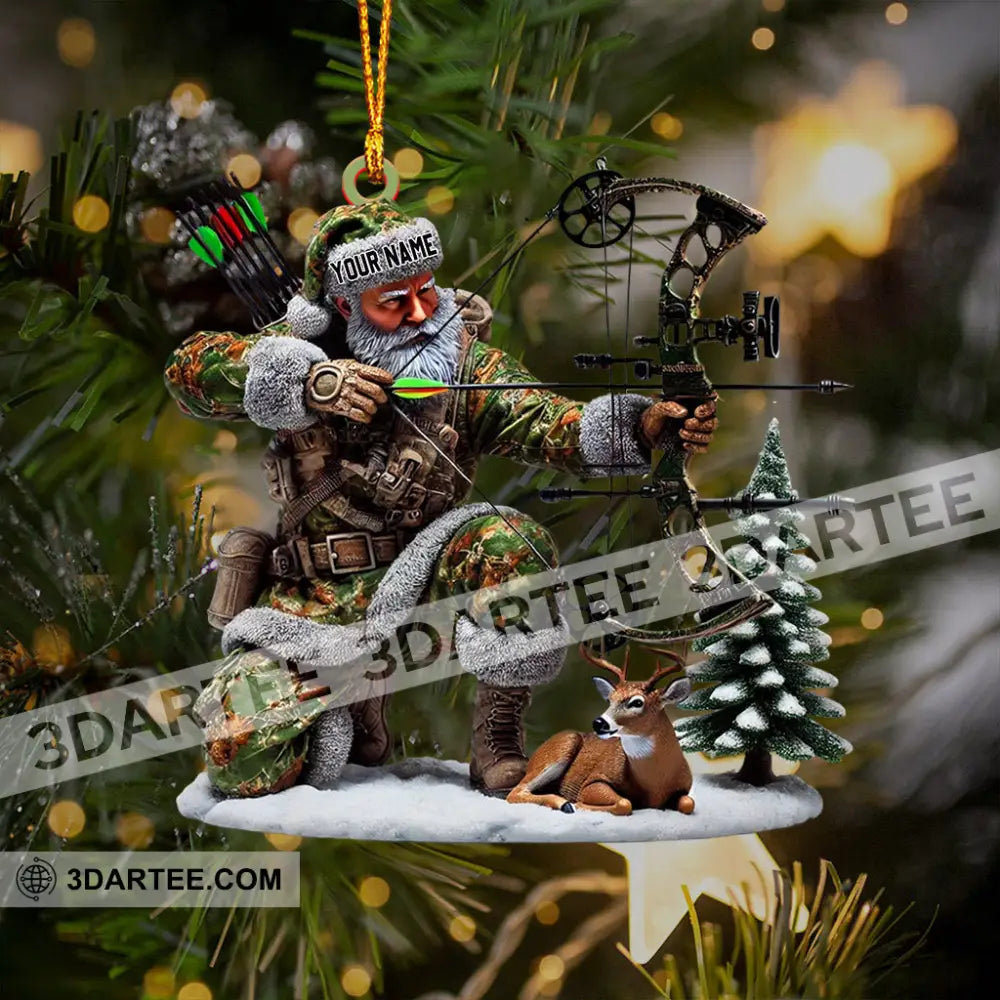 Deer Hunter Christmas Ornament Personalized Ornament Ornament