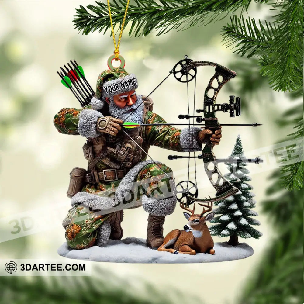 Deer Hunter Christmas Ornament Personalized Ornament Ornament