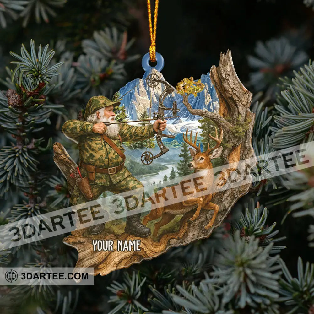 Deer Hunting Santa Home Decor Christmas Ornament Personalized Ornament Ornament