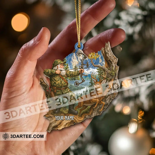 Deer Hunting Santa Home Decor Christmas Ornament Personalized Ornament Ornament