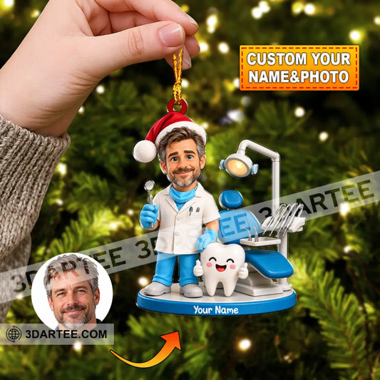 Dentist Home Decor Christmas Ornament Personalized Ornament - 3.54’’ / 1 Ornament - Ornament