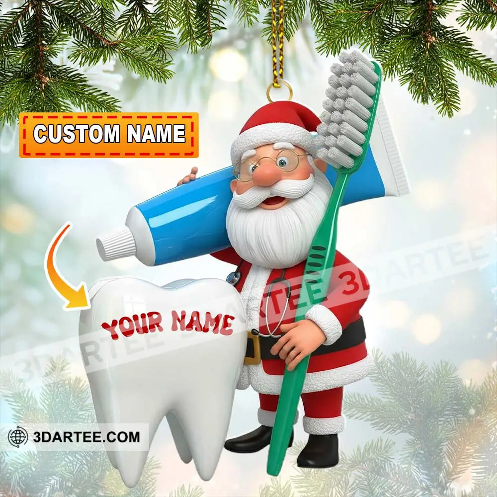Dentist Home Decor Christmas Ornament Personalized Ornament 3.54’’ / 1 Ornament Ornament