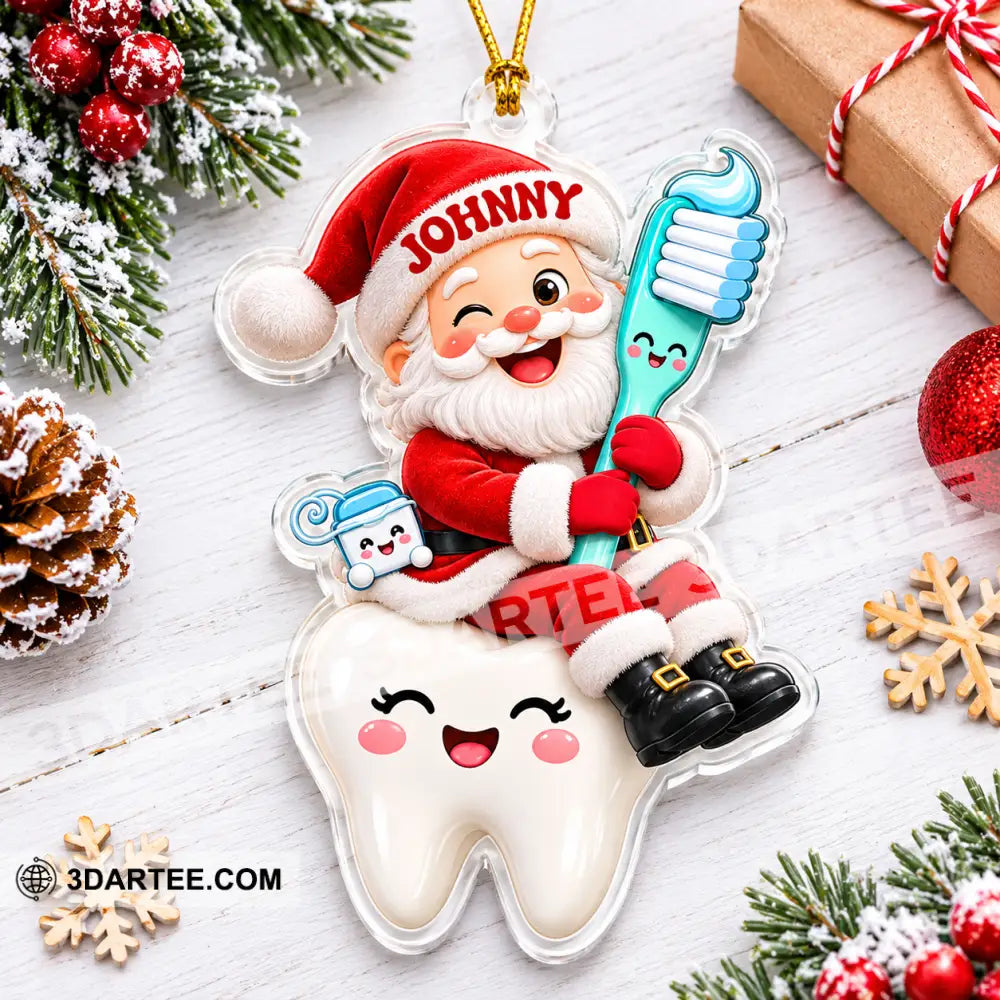 Dentist Santa Home Decor Christmas Ornament Personalized Ornament - Ornament