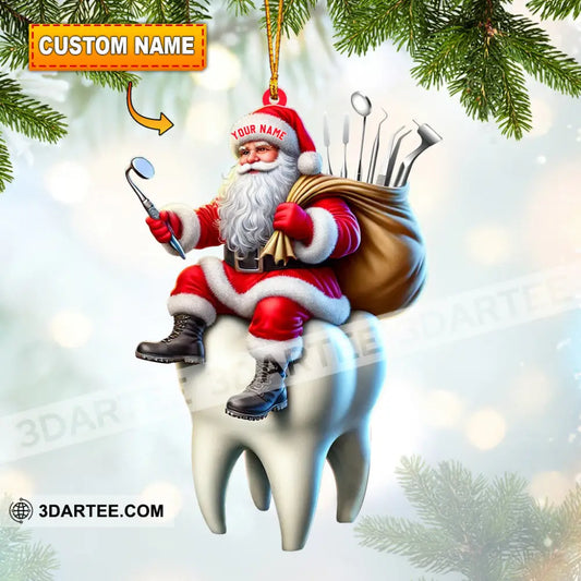 Dentist Santa Home Decor Christmas Ornament Personalized Ornament 3.54’’ / 1 Ornament Ornament