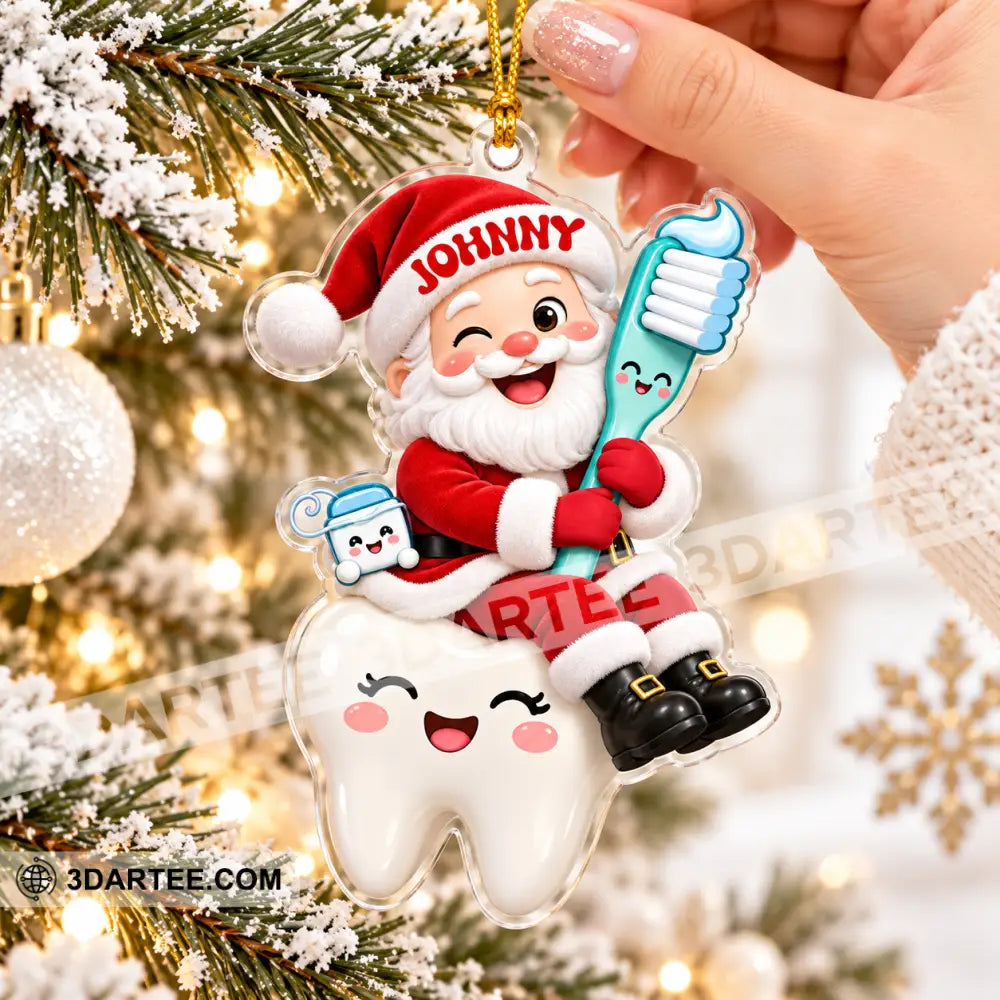 Dentist Santa Home Decor Christmas Ornament Personalized Ornament - Ornament