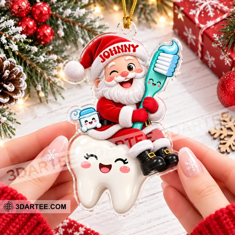Dentist Santa Home Decor Christmas Ornament Personalized Ornament - Ornament